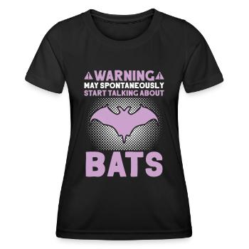 Fledermaus Fledermäuse Bat Bats Fledertier - Frauen Funktions-T-Shirt - Schwarz - Vorne - AI Model Female 172 light (172cm)