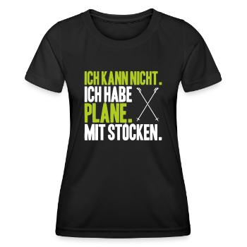Nordic Walking Nordic Walker Nordic Walken - Frauen Funktions-T-Shirt - Schwarz - Vorne - AI Model Female 172 light (172cm)
