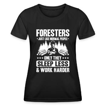 Forestier Forestier Forestier Travailleurs forestiers Forêt - T-shirt sport Femme - noir - Devant - AI Model Female 172 light (172cm)