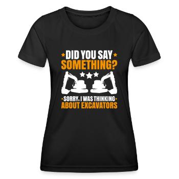 Baggerfahrer Baggerführer Heavy Equipment Operator - Frauen Funktions-T-Shirt - Schwarz - Vorne - AI Model Female 172 light (172cm)