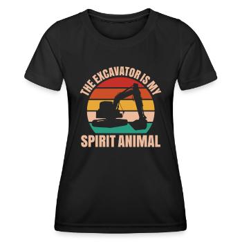 Excavator Driver Excavator Operator Heavy Equipment Operator - Women's Functional T-Shirt - black - Front - AI Model Female 172 light (172cm)