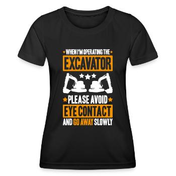 Excavator Driver Excavator Operator Heavy Equipment Operator - Women's Functional T-Shirt - black - Front - AI Model Female 172 light (172cm)