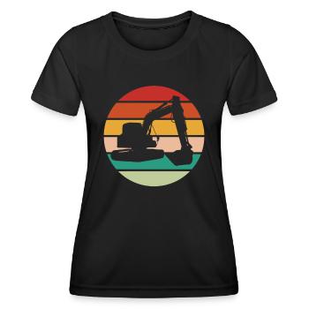 Excavator Driver Excavator Operator Heavy Equipment Operator - Women's Functional T-Shirt - black - Front - AI Model Female 172 light (172cm)
