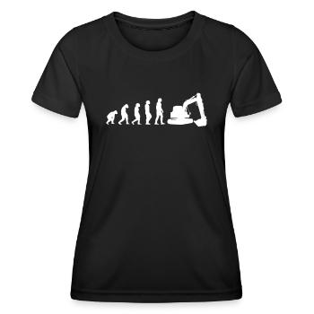 Baggerfahrer Baggerführer Heavy Equipment Operator - Frauen Funktions-T-Shirt - Schwarz - Vorne - AI Model Female 172 light (172cm)
