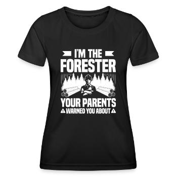 Forester Forestry Forester Forest workers Forest - Women's Functional T-Shirt - black - Front - AI Model Female 172 light (172cm)