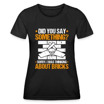 Master Masonry Masonry Bricklayer Mason - Women's Functional T-Shirt - black - Front - AI Model Female 172 light (172cm)