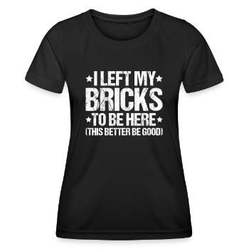 Master Masonry Masonry Bricklayer Mason - Women's Functional T-Shirt - black - Front - AI Model Female 172 light (172cm)