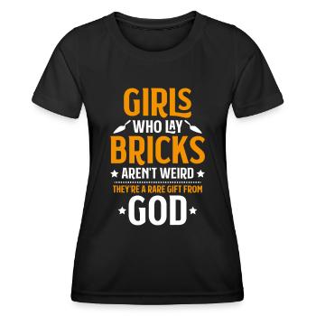 Master Masonry Masonry Bricklayer Mason - Women's Functional T-Shirt - black - Front - AI Model Female 172 light (172cm)