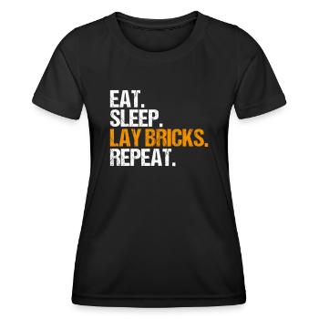 Maître Maçonnerie Maçonnerie Maçon Maçon - T-shirt sport Femme - noir - Devant - AI Model Female 172 light (172cm)