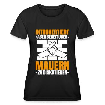 Maurer Maurermeister Mauerwerk Bricklayer Mason - Frauen Funktions-T-Shirt - Schwarz - Vorne - AI Model Female 172 light (172cm)