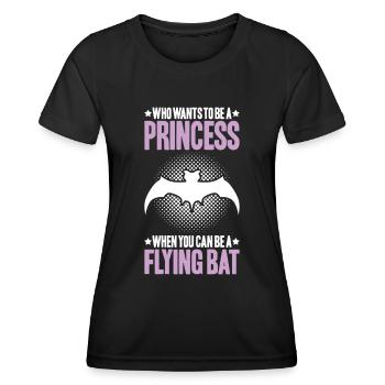 Fledermaus Fledermäuse Bat Bats Fledertier - Frauen Funktions-T-Shirt - Schwarz - Vorne - AI Model Female 172 light (172cm)