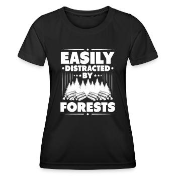 Forester Forestry Forester Forest workers Forest - Women's Functional T-Shirt - black - Front - AI Model Female 172 light (172cm)