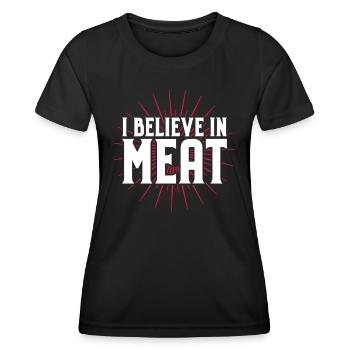 Carnivore Diät Carnivore Ernährung Carnivore Diet - Women's Functional T-Shirt - black - Front - AI Model Female 172 light (172cm)