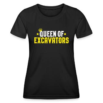 Conducteur d’excavatrice Opérateur d’excavatrice Opérateur d’équipement lourd - T-shirt sport Femme - noir - Devant - AI Model Female 172 light (172cm)