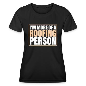 Dachdecker Dachdeckerei Dachdecken Roofer Roofing - Frauen Funktions-T-Shirt - Schwarz - Vorne - AI Model Female 172 light (172cm)