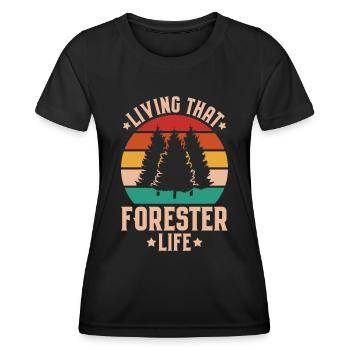 Forestier Forestier Forestier Travailleurs forestiers Forêt - T-shirt sport Femme - noir - Devant - AI Model Female 172 light (172cm)