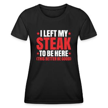 Carnivore Diät Carnivore Ernährung Carnivore Diet - Women's Functional T-Shirt - black - Front - AI Model Female 172 light (172cm)
