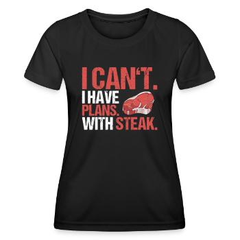 Carnivore Diät Carnivore Ernährung Carnivore Diet - Women's Functional T-Shirt - black - Front - AI Model Female 172 light (172cm)