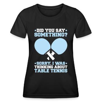 Tischtennis Ping Pong Pingpong Table Tennis - Women's Functional T-Shirt - black - Front - AI Model Female 172 light (172cm)