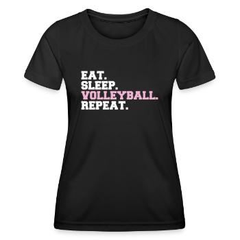 Volleyball Volleyball Player Volleyball Player Volley - Women's Functional T-Shirt - black - Front - AI Model Female 172 light (172cm)