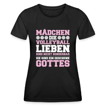 Volleyball Volleyballer Volleyballerin Volley - Frauen Funktions-T-Shirt - Schwarz - Vorne - AI Model Female 172 light (172cm)