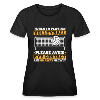 Volleyball Volleyballer Volleyballerin Volley - Frauen Funktions-T-Shirt - Schwarz - Vorne - AI Model Female 172 light (172cm)