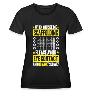 Échafaudage Échafaudage Échafaudage - T-shirt sport Femme - noir - Devant - AI Model Female 172 light (172cm)