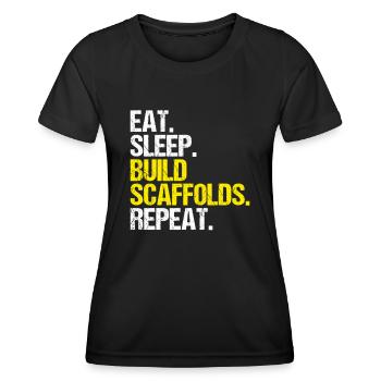 Scaffolding Scaffolding Scaffolder - Women's Functional T-Shirt - black - Front - AI Model Female 172 light (172cm)