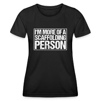 Échafaudage Échafaudage Échafaudage Assembleur d’échafaudage Échafaudage - T-shirt sport Femme - noir - Devant - AI Model Female 172 light (172cm)