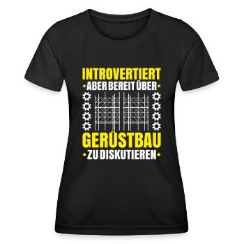 Gerüstbauer Gerüstbau Gerüstmonteur Scaffolder - Frauen Funktions-T-Shirt - Schwarz - Vorne - AI Model Female 172 light (172cm)