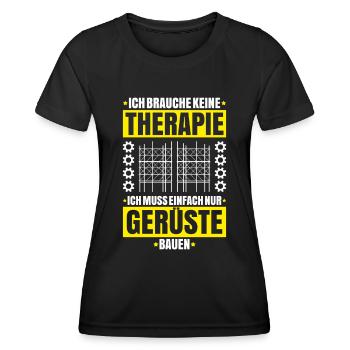 Gerüstbauer Gerüstbau Gerüstmonteur Scaffolder - Frauen Funktions-T-Shirt - Schwarz - Vorne - AI Model Female 172 light (172cm)