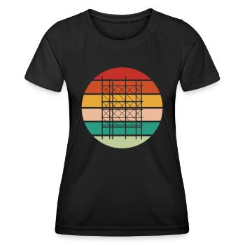 Gerüstbauer Gerüstbau Gerüstmonteur Scaffolder - Frauen Funktions-T-Shirt - Schwarz - Vorne - AI Model Female 172 light (172cm)