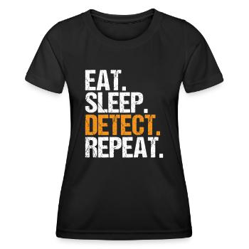 Sondengänger Sondler Metalldetektor Detectorist - Frauen Funktions-T-Shirt - Schwarz - Vorne - AI Model Female 172 light (172cm)