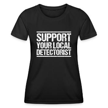 Sondengänger Sondler Metalldetektor Detectorist - Frauen Funktions-T-Shirt - Schwarz - Vorne - AI Model Female 172 light (172cm)