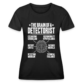 Sondengänger Sondler Metalldetektor Detectorist - Frauen Funktions-T-Shirt - Schwarz - Vorne - AI Model Female 172 light (172cm)