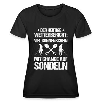 Sondengänger Sondler Metalldetektor Detectorist - Frauen Funktions-T-Shirt - Schwarz - Vorne - AI Model Female 172 light (172cm)