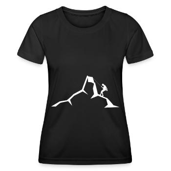 Mountain - Climbing - (7) - Women's Functional T-Shirt - black - Front - AI Model Female 172 light (172cm)