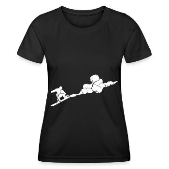 Snowboarding - (2) - Women's Functional T-Shirt - black - Front - AI Model Female 172 light (172cm)