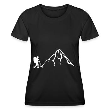 Berg - Wanderer - (11) - Frauen Funktions-T-Shirt - Schwarz - Vorne - AI Model Female 172 light (172cm)