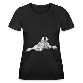 Mountain - Climbing - (4) - Women's Functional T-Shirt - black - Front - AI Model Female 172 light (172cm)