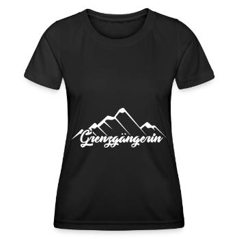 Grenzgängerin - (2) - Frauen Funktions-T-Shirt - Schwarz - Vorne - AI Model Female 172 light (172cm)