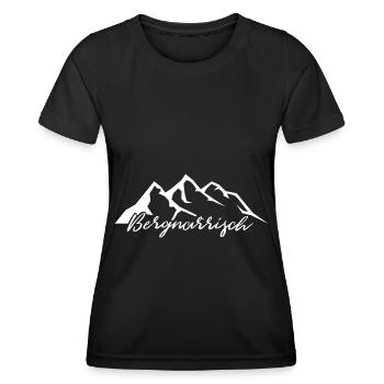 Bergnarrisch - - Frauen Funktions-T-Shirt - Schwarz - Vorne - AI Model Female 172 light (172cm)