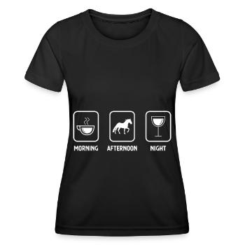 Demain après-midi soir et à cheval - - T-shirt sport Femme - noir - Devant - AI Model Female 172 light (172cm)
