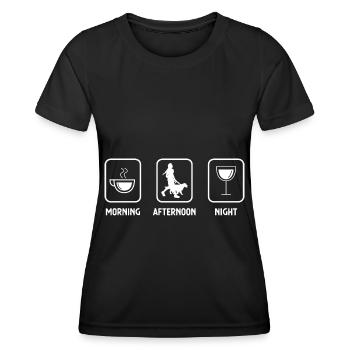 Matin, nuit et chien 2 - - T-shirt sport Femme - noir - Devant - AI Model Female 172 light (172cm)