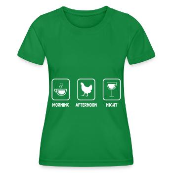 Morgen, Nachmittag, Nacht und Landwirtschaft 3 - - Frauen Funktions-T-Shirt - Kelly Green - Vorne - AI Model Female 172 dark (172cm)