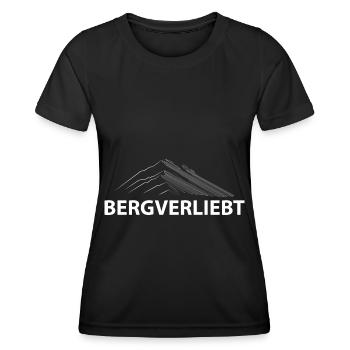 Bergverliebt - (4) - Frauen Funktions-T-Shirt - Schwarz - Vorne - AI Model Female 172 light (172cm)
