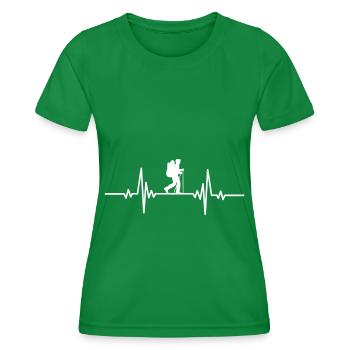 Heartbeat Solo Hiker - Women's Functional T-Shirt - kelly green - Front - AI Model Female 172 dark (172cm)
