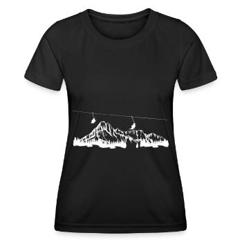 Montagne - Ski - (17) - T-shirt sport Femme - noir - Devant - AI Model Female 172 light (172cm)