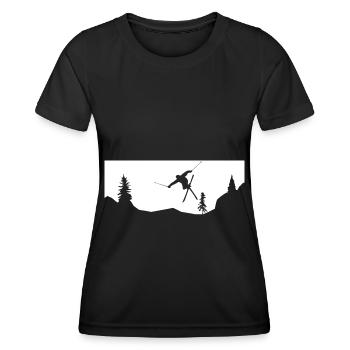 Ski - (47) - T-shirt sport Femme - noir - Devant - AI Model Female 172 light (172cm)
