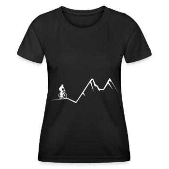 Mountain - Cycling - (12) - Women's Functional T-Shirt - black - Front - AI Model Female 172 light (172cm)